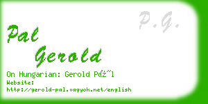 pal gerold business card